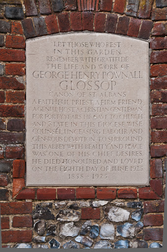 Memorial plaque, Glossop Memorial Garden
