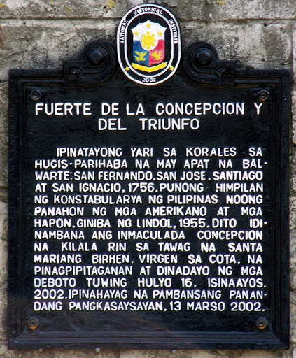 Fort of the Conception and Triumph historical marker
