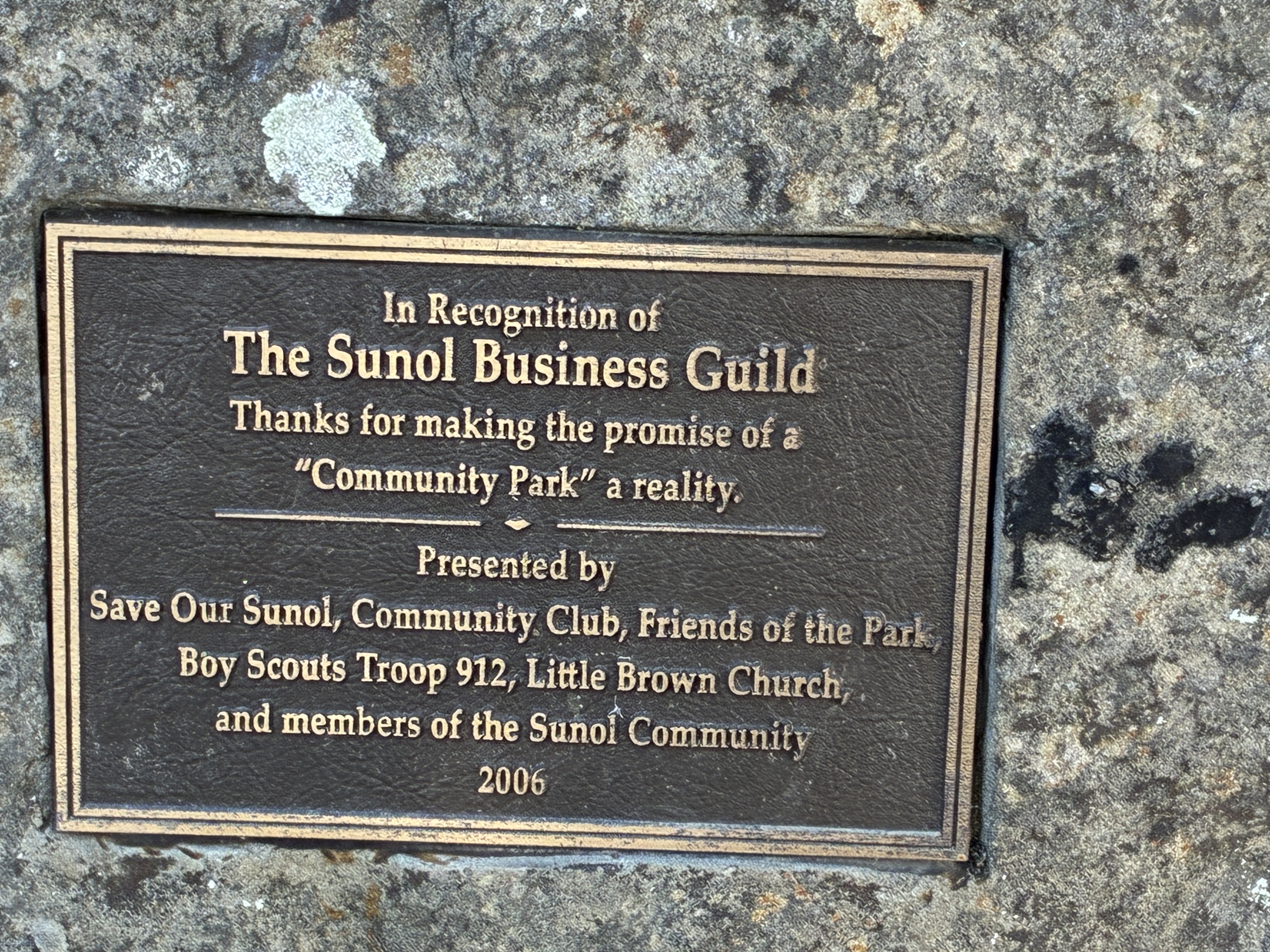 In Recognition of the Sunol Business Guild
