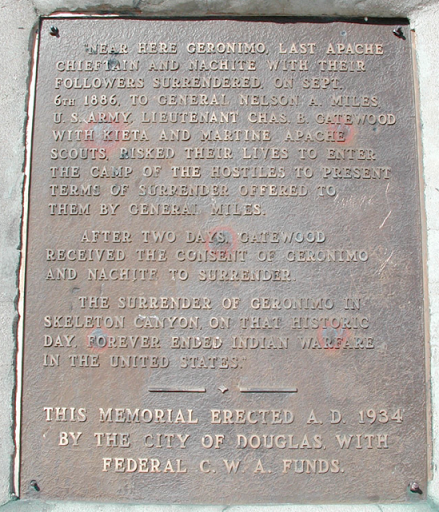 Geronimo Surrender Marker