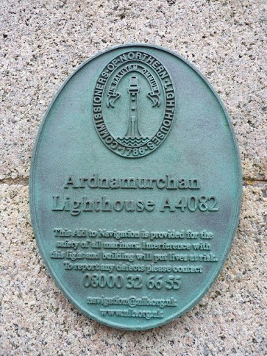 Plaque at Ardnamurchan Lighthouse