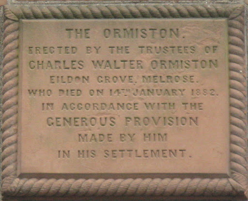 Dedication plaque for The Ormiston
