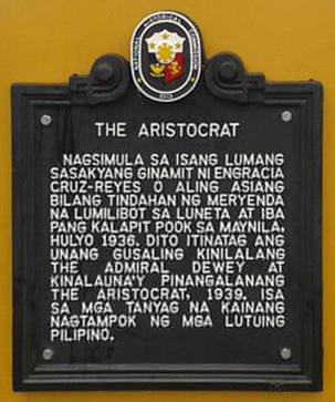 The Aristocrat historical marker