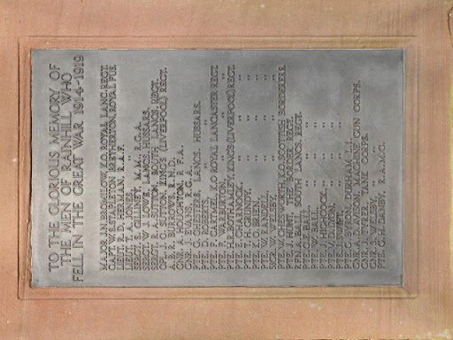 Rainhill War Memorial Dedication