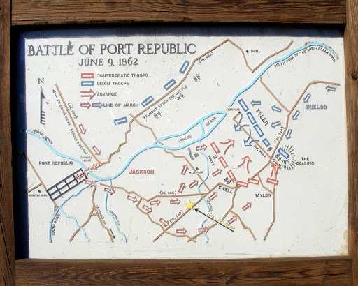 Map of the Battle of Port Republic