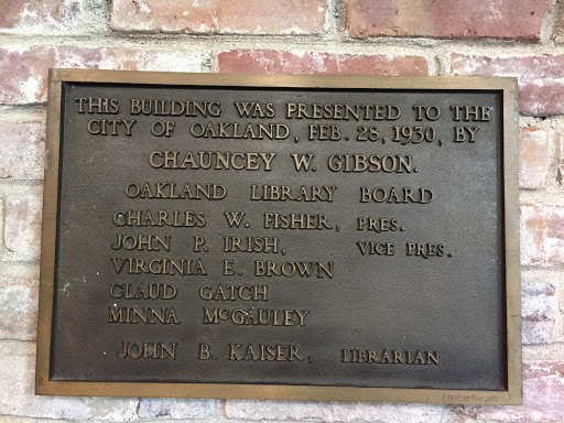 This Building Was Presented to the City of Oakland