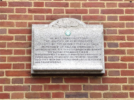 Tablet for the Garden of Remembrance, Shirley Road, Acocks Green