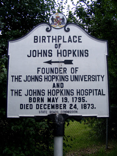 Birthplace of Johns Hopkins