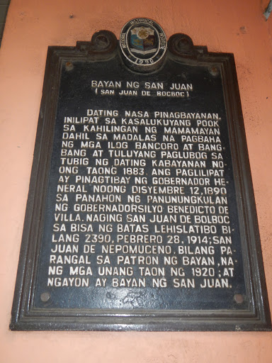 Municipality of San Juan historical marker