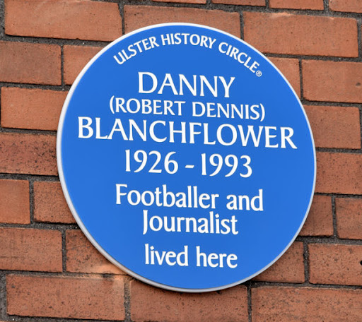 Danny Blanchflower plaque, Belfast (March 2015)