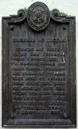Church of Lucena historical marker