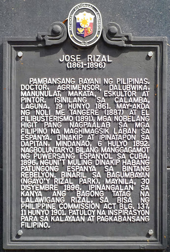 Jose Rizal historical marker