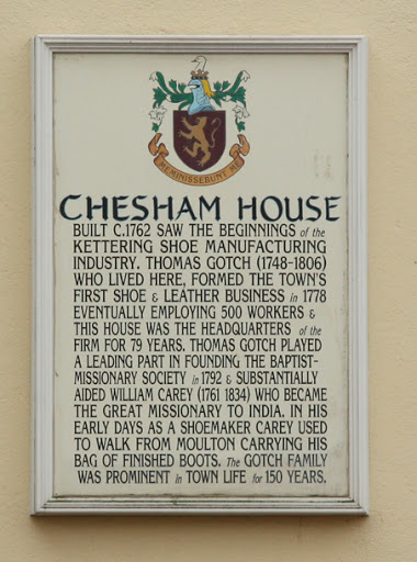 Chesham House plaque