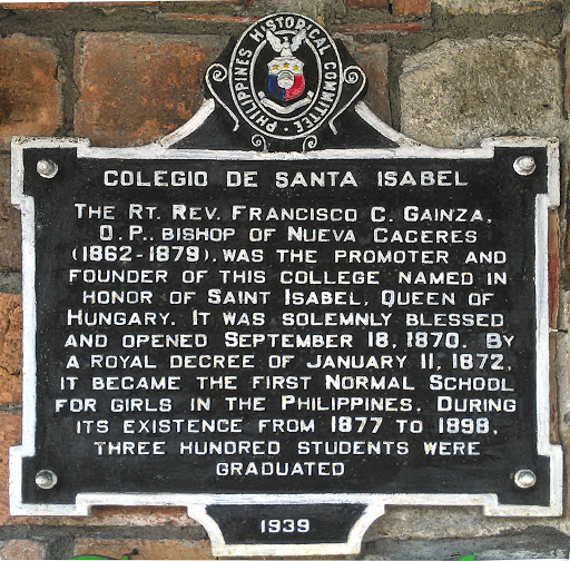 Colegio de Santa Isabel historical marker