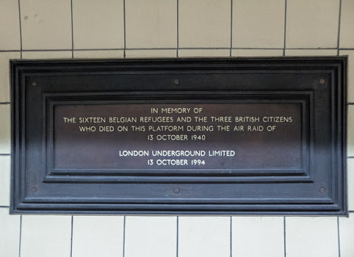 Plaque, Bounds Green Underground Station, London N11