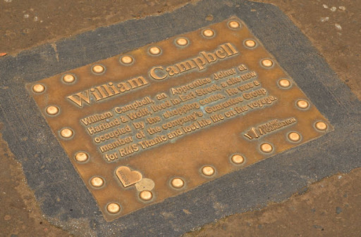 William Campbell ("Titanic") plaque, Belfast