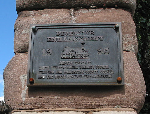 Commemorative plaque at Fiveways
