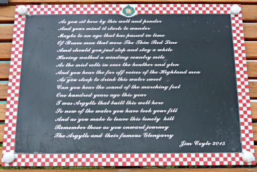 Plaque at the Argyll & Sutherland Highlanders memorial well