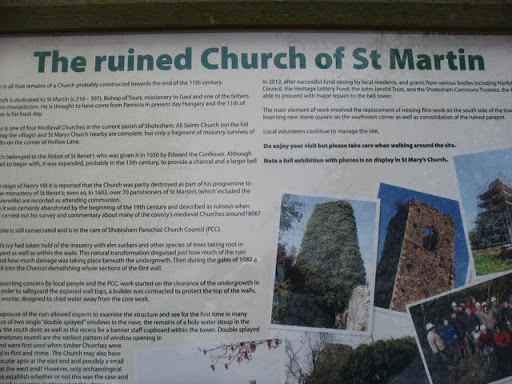 St Martin, the explanatory plaque