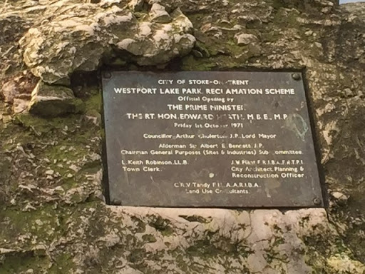 Westport Lake: plaque on Ted Heath Rock