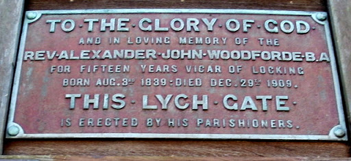 Lych gate plaque, Locking