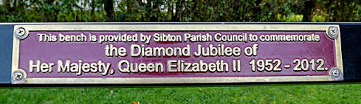 Plaque on Sibton Bench