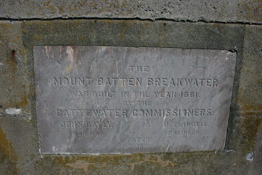 Plaque on Mount Batten Breakwater
