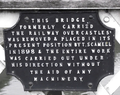 Plaque on the bridge