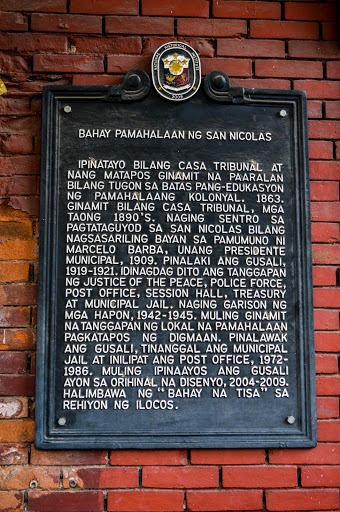 Municipal Hall of San Nicolas historical marker