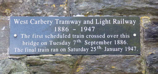 Plaque on the side of one viaduct pier