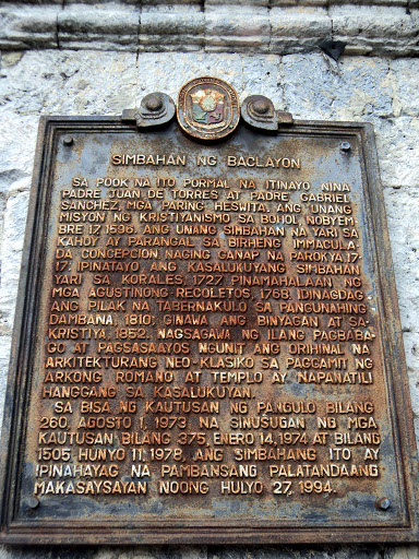 Church of Baclayon historical marker