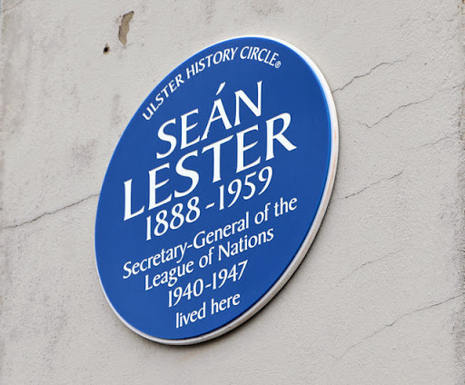 Sean Lester plaque, Belfast