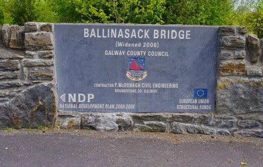 Plaque on Ballinasack Bridge, near Kylebrack, Co. Galway