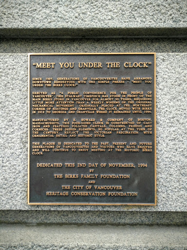 Meet you under the clock (448 Granville)