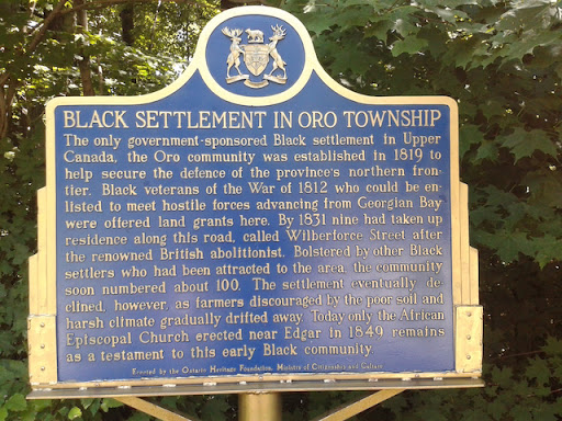 Black Settlement in Oro Township