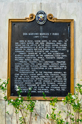 Don Mariano Marcos y Rubio historical marker