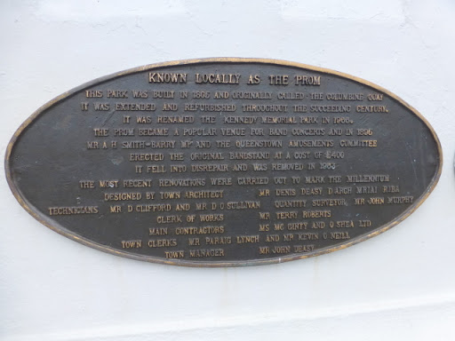 Oval plaque, Kennedy Park