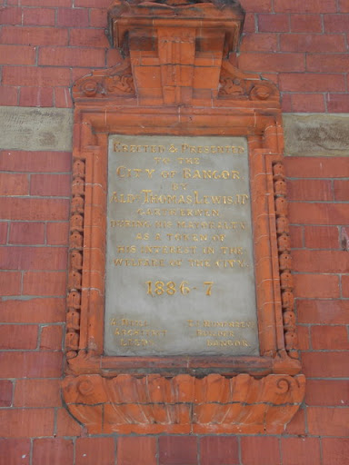 Bangor: clock tower plaque