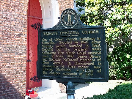 Historical Marker at Trinity Episcopal Church