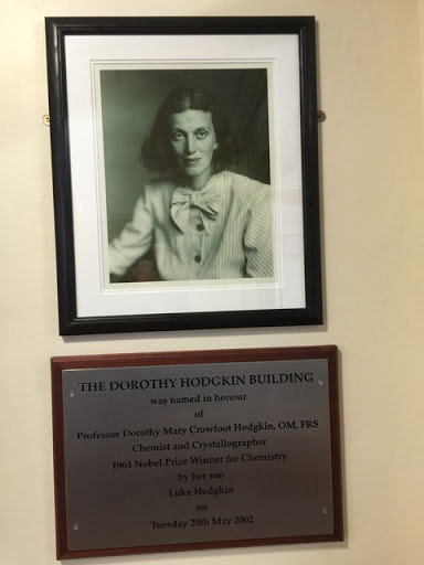 Keele University: Dorothy Hodgkin - photo & plaque