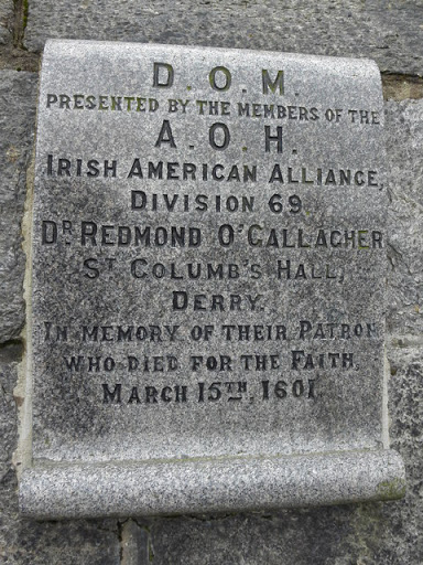 DOM Plaque, Long Tower RC Church