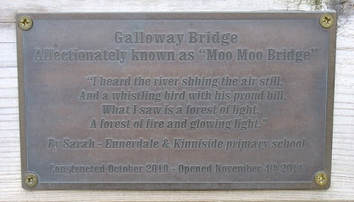 Galloway Bridge plaque