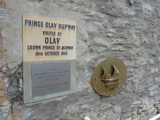 Scalloway: Prince Olav Slipway plaque