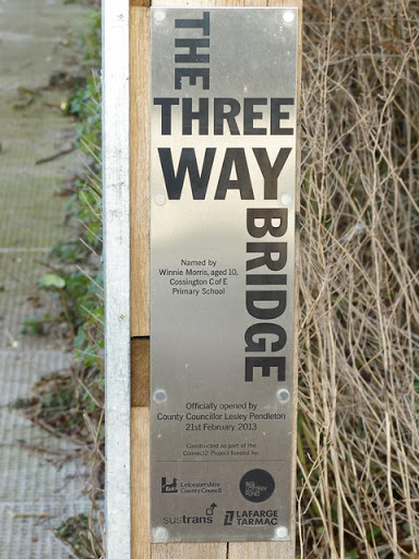 Plaque on The Three Way Bridge
