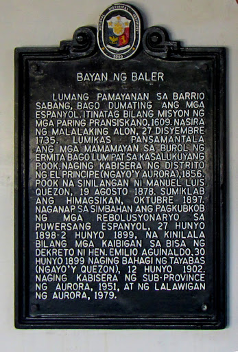 Town of Baler historical marker