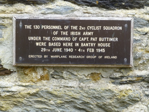 Irish Army plaque, Bantry House