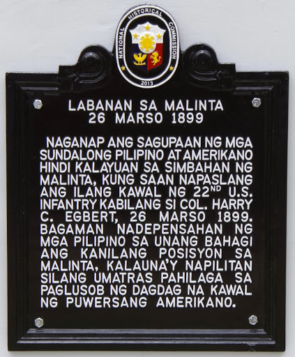 Battle of Malinta historical marker