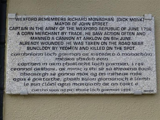 Richard Monaghan plaque, Wexford
