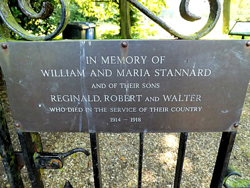 Plaque on the gates of St. Peter's Church