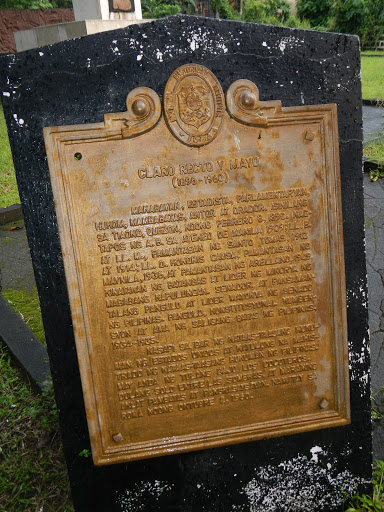 Claro Recto y Mayo historical marker